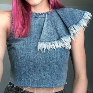 Zara cropped Jean top